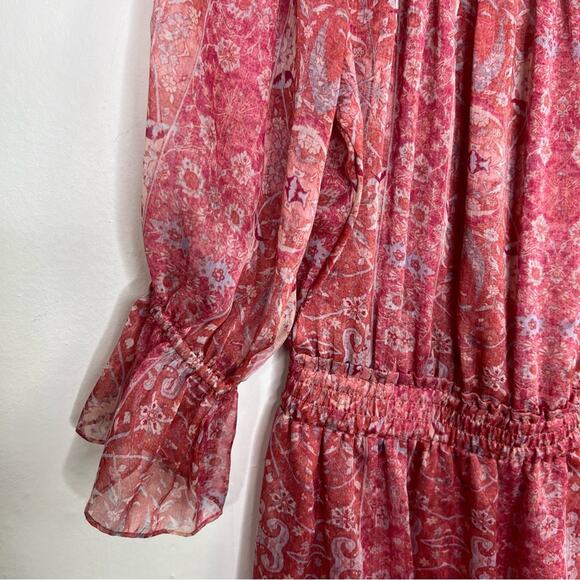 MISA LOS ANGELES Washed Rose Pink Danae Floral Blouson Mini Dress Size M NWOT - Picture 7 of 16